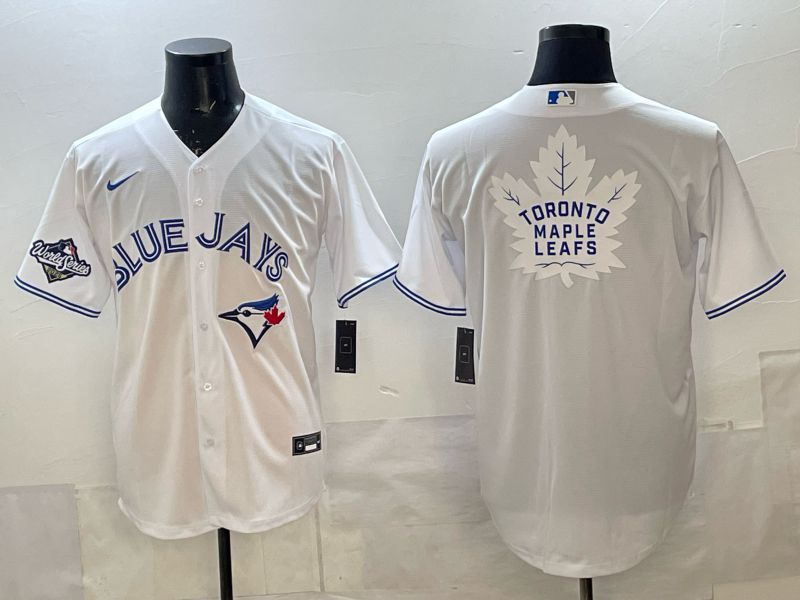 Men 2025 Toronto Blue Jays Blank White Game Nike MLB Jersey style 012